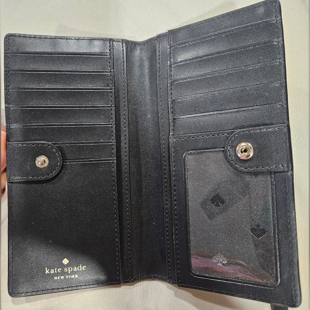 Kate Spade 3 PC SET - Black Dome Satchel, Wallet, & Card Holder - EUC - Picture 12 of 15